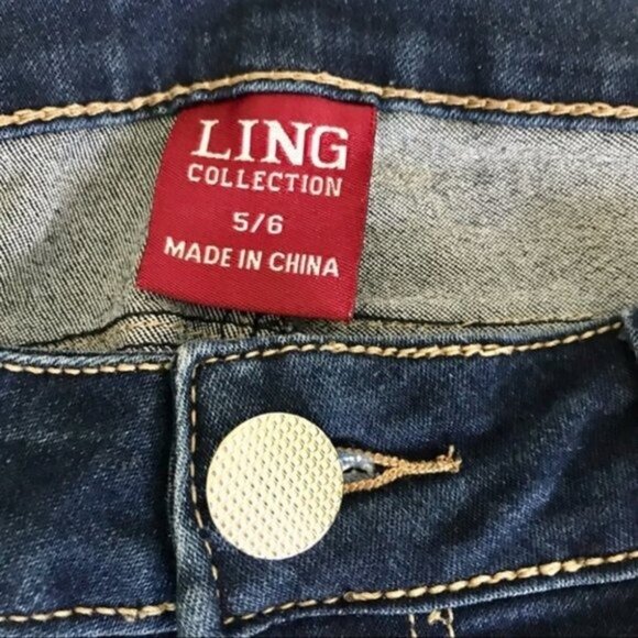 Ling Collection Women's Dark Wash Stretchy Jeans Size 5/6‎ Casual Juniors - Picture 2 of 8